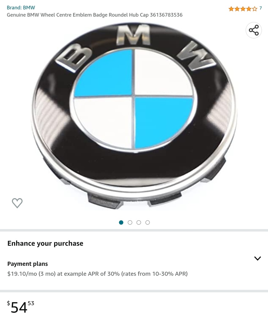 4PC Wheel Center Hub Caps - BMW Logo