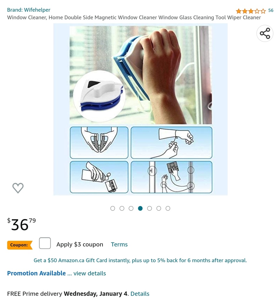 Window Cleaner - Double Side Magnetic Cleaning Tool