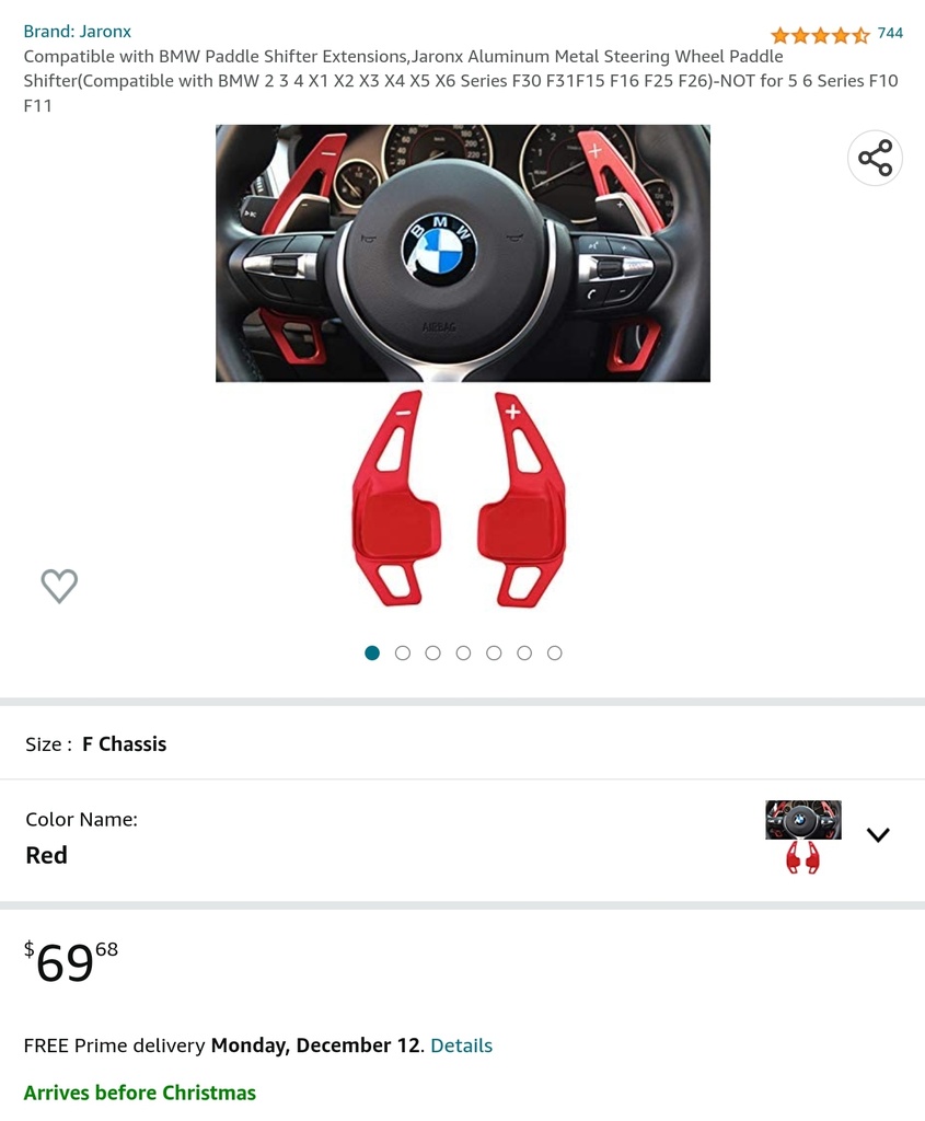 BMW Paddle Shifters - See Description For Vehicle Fitment