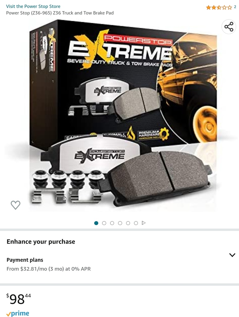 Powerstop Extreme - Severe-Duty Truck & Tow Brake Pads (See Description)