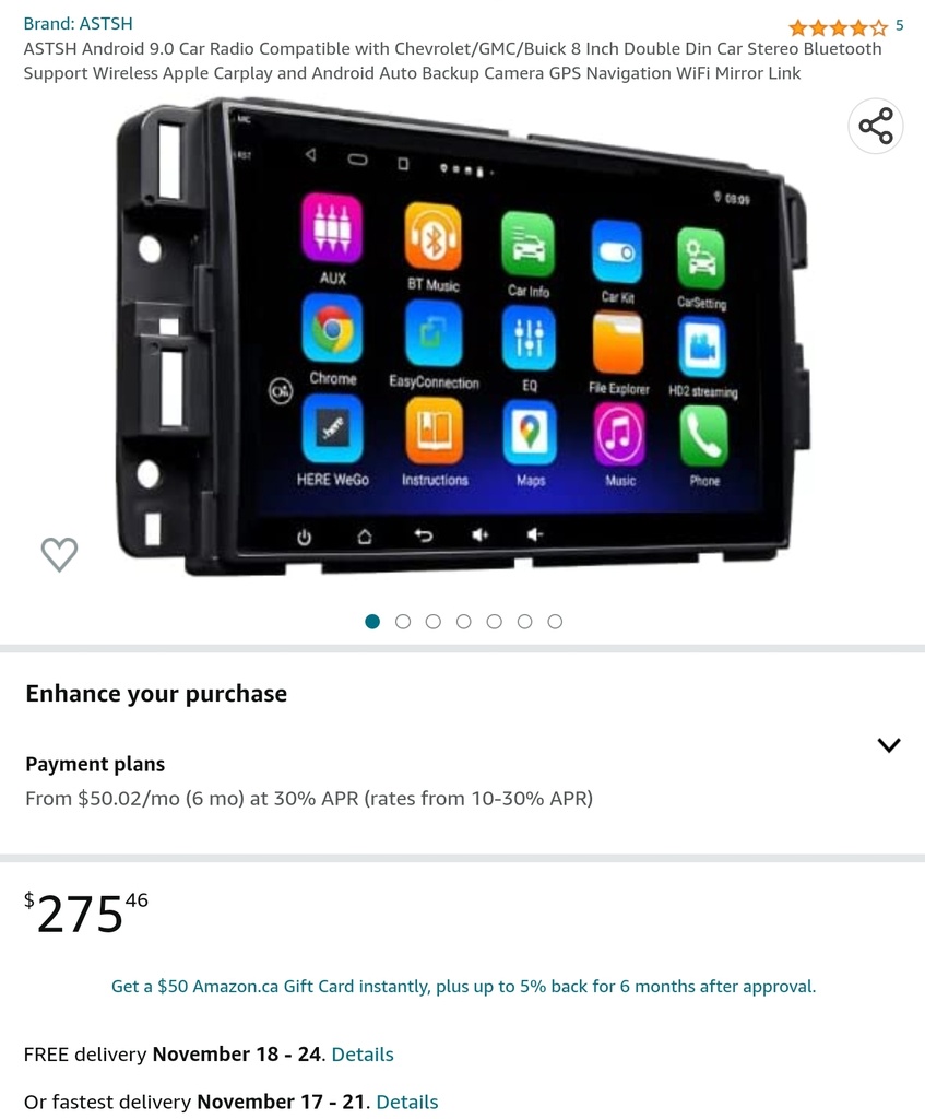 ASTSH Android 9 Headunit - Compatbile with Chevy/GMC/Buick