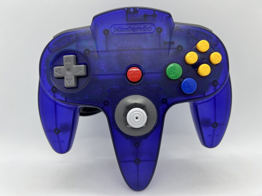 Nintendo 64 Transparent Blue Controller (Original) 