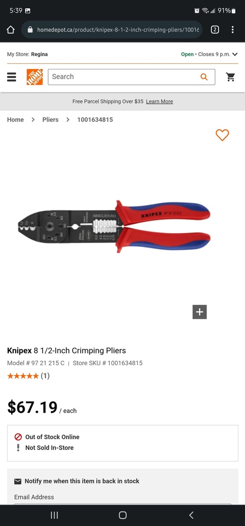 Knipex 8 1/2" Crimping Pliers