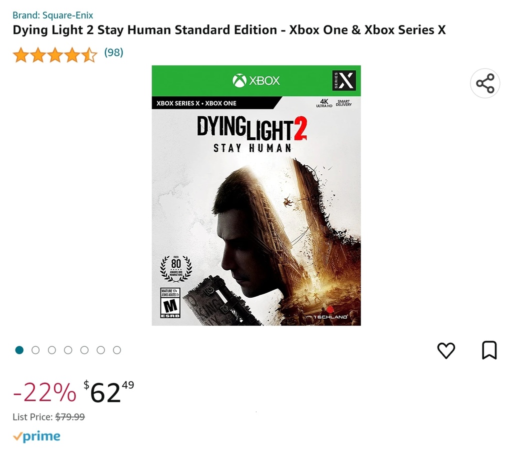 Dying Light 2: Stay Human - Standard Edition - Xbox Series X & Xbox One