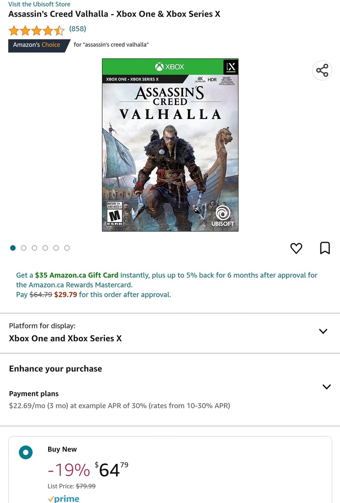 Assassin's Creed: Valhalla - Xbox Series X & Xbox One - Disc Only