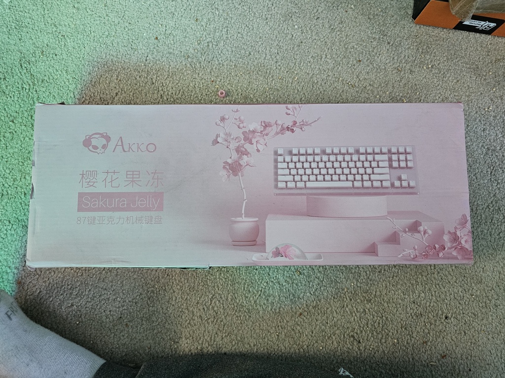 AKKO Sakura Jelly 87% RGB Mechanical Acrylic Keyboard w/ Gateron Pink  Switches