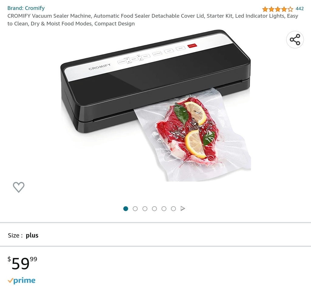 Cromify - Vacuum Sealer Machine - Starter Kit - Compact Design