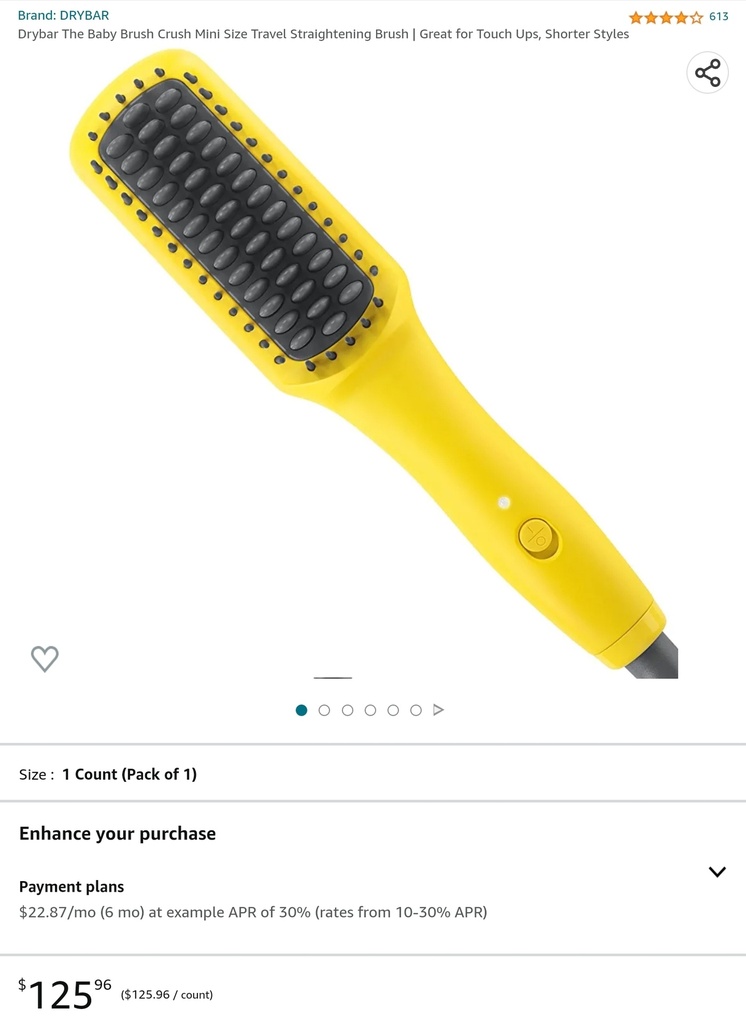 Drybar - The Baby Brush Crush - Mini Size Travel Straghtening Brush 