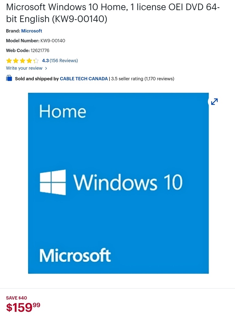 Windows 10 Home - 64-bit - English