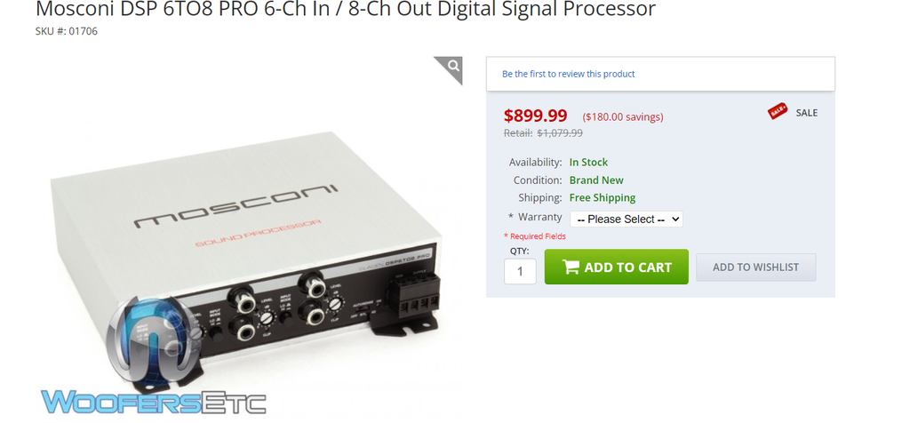 Mosconi 6 to 8 Pro Digital Signal Processor