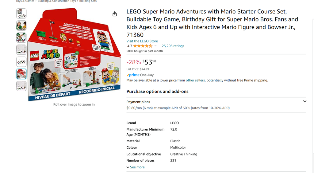 Super Mario LEGO - Adventures with Mario Starter