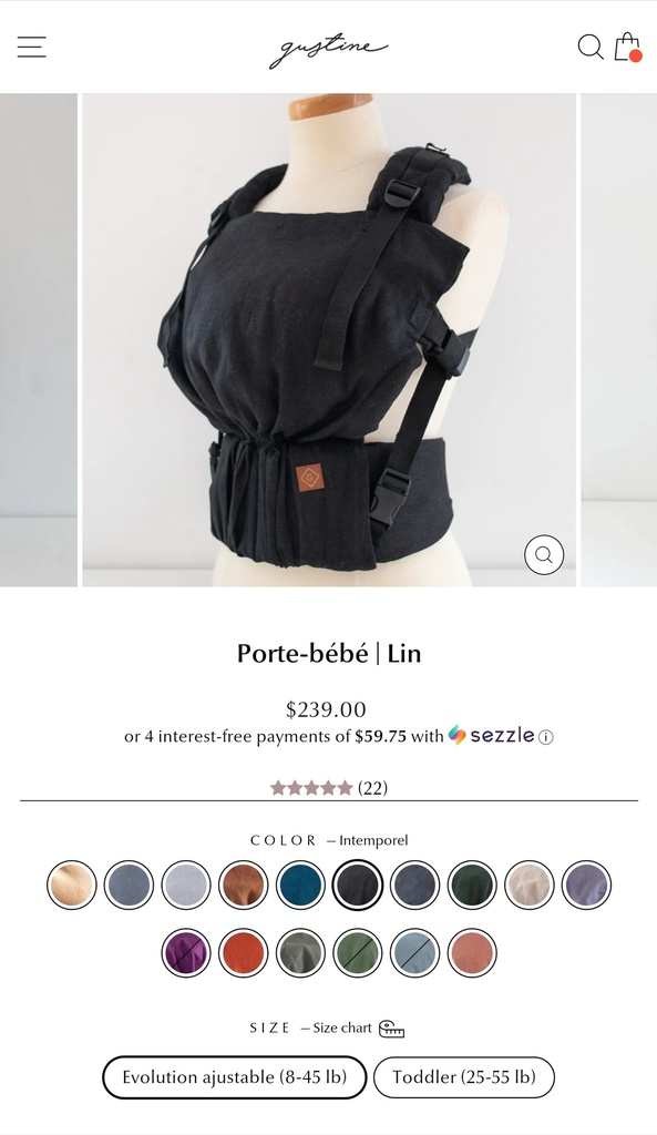 Gustine Baby Carrier - Porte-Bébé Line