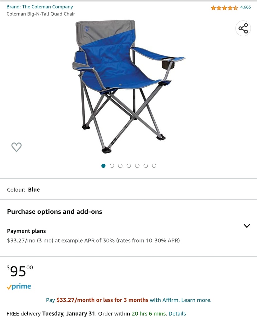 Coleman Big-N-Tall Folding Chair