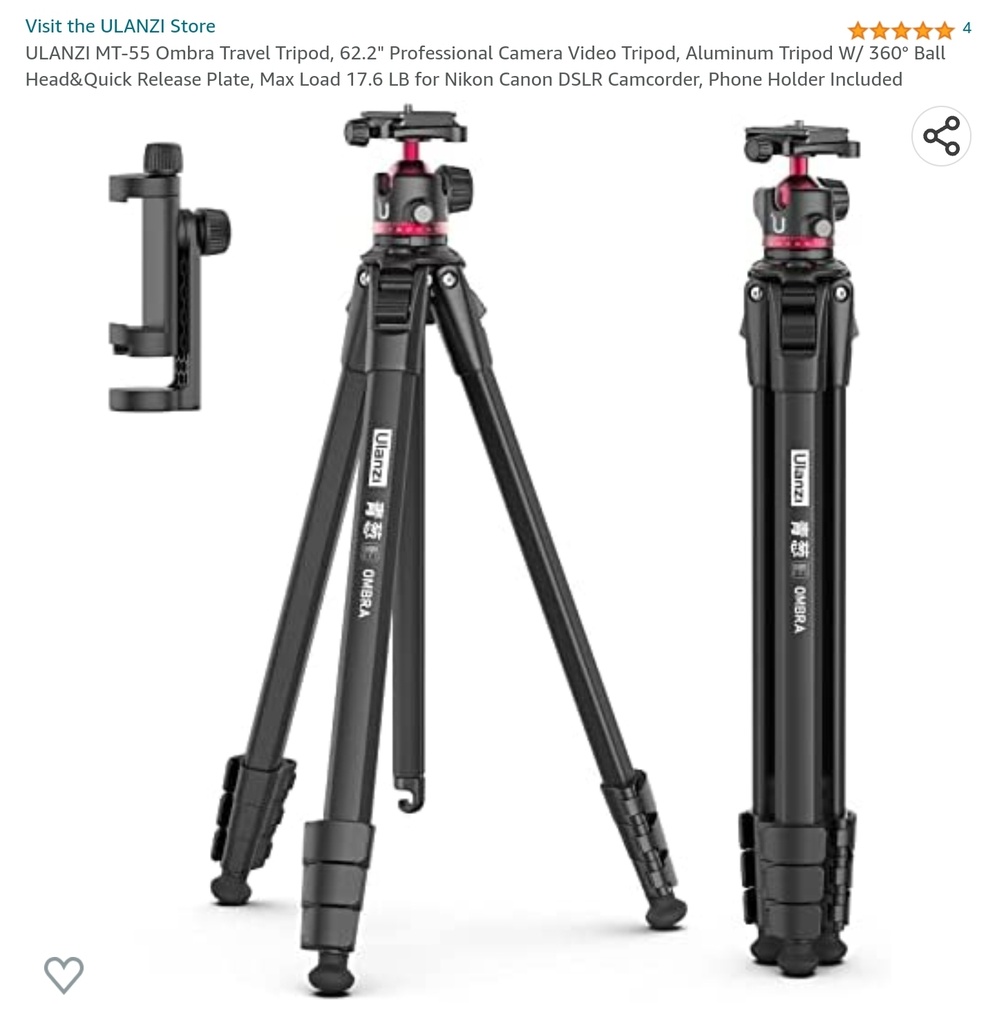 Ulanzi Ombra - Professional Travel Tripod - 62.2" 