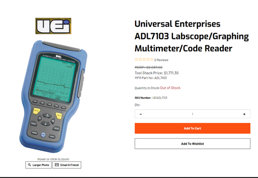Universal Enterprises - Lab Scope / Graphing Multimeter / Code Reader