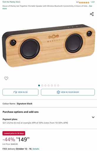 House of Marley - Get Together Portable Bluetooth Speaker w/ Wireless Connectivity