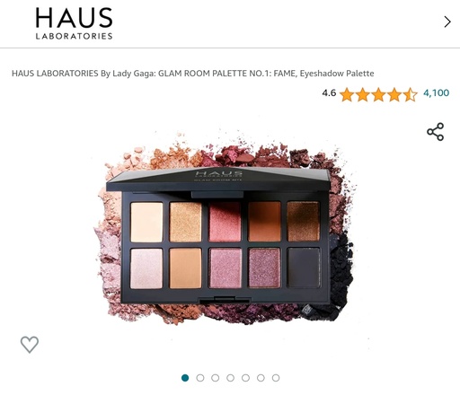 HAUS Laboratories By Lady Gaga: Glam Room Palette No.1 Fame, Eyeshadow Palette