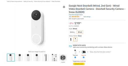 Google Nest Doorbell - 2nd Generation (Wired)