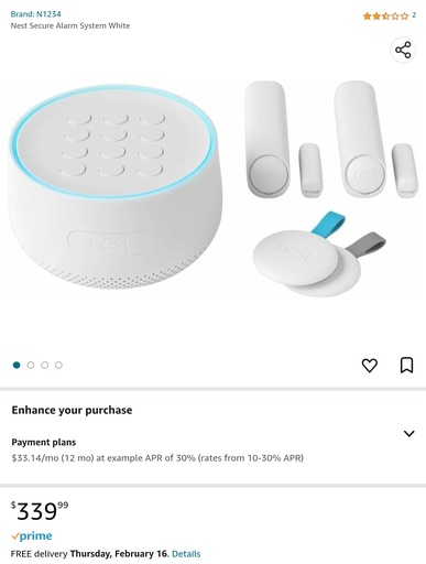 Google Nest Secure Alarm System - White