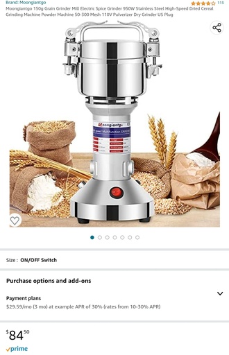 Moonglantgo Electric Mill Grinder - 150g - 950W