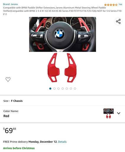 BMW Paddle Shifters - See Description For Vehicle Fitment