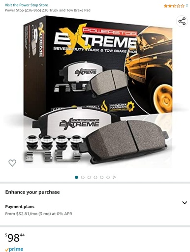 Powerstop Extreme - Severe-Duty Truck & Tow Brake Pads (See Description)