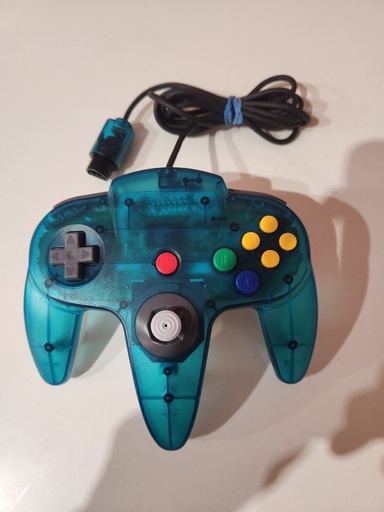 Nintendo 64 Transparent Aqua Controller (Original)