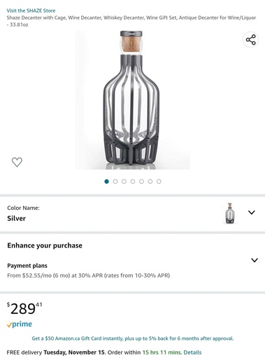 Shaze Whiskey Decanter w/ Cage