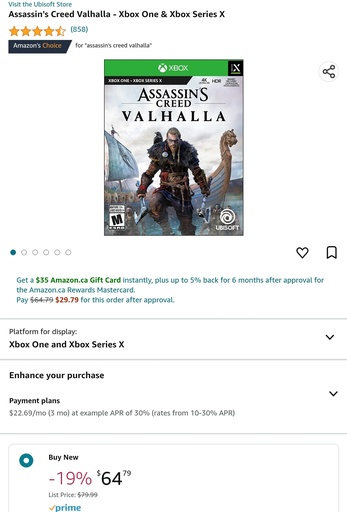 Assassin's Creed: Valhalla - Xbox Series X & Xbox One - Disc Only