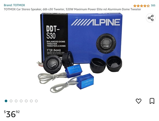 Totmox Car Stereo Tweeters - DDT-S30 (Alpine Knock Off)