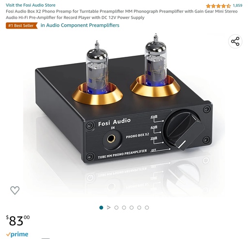 Fosi Audio Hi-Fi X2 Phono Preamp 