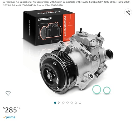 A-Premium AC Compressor with Clutch - Toyota (See Description)