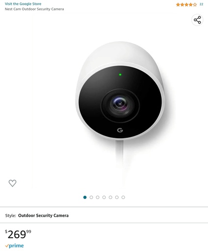 Nest Cam Outdoor Security Camera - Sealed