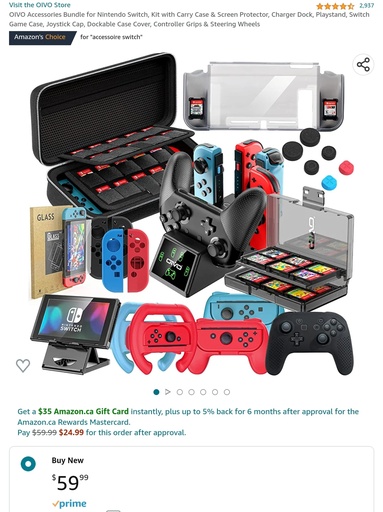 OIVO Nintendo Switch Accessories Bundle - See Picture for Contents