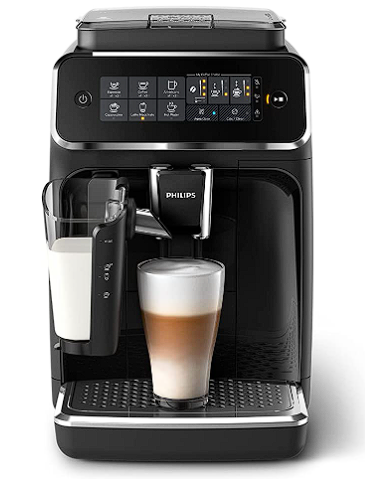 Philips 3200 Series Fully Automatic Espresso Machine with LatteGo, EP3241/54, Black