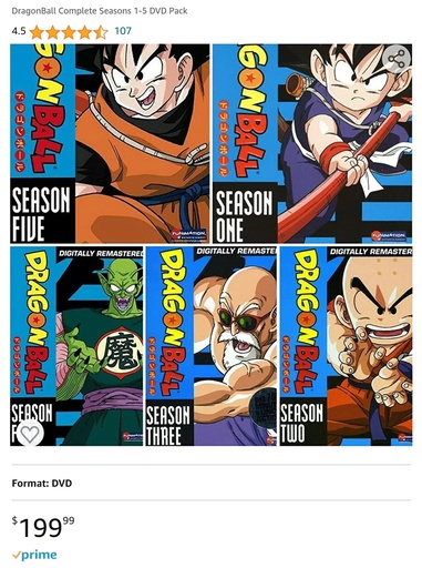 DragonBall Complete Seasons, 1-5 DVD Pack